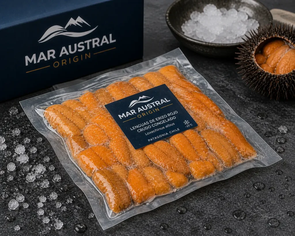 Lenguas de erizo crudo congelado