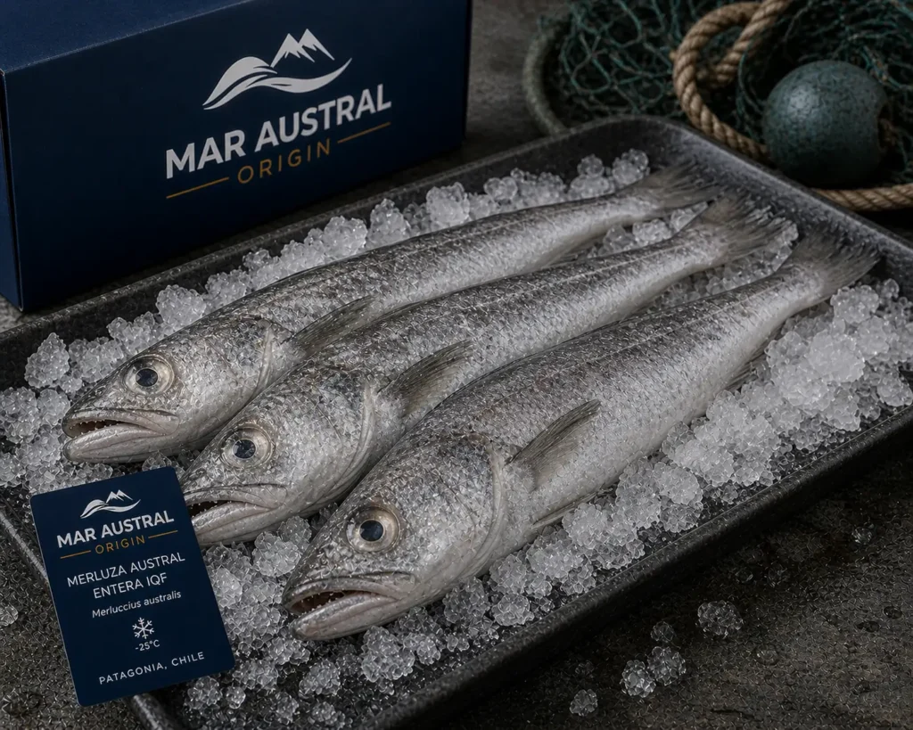 Merluza austral entera IQF